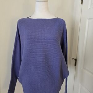 Philosophy Periwinkle Dolman Long Sleeve Sz. (Med) Boatneck Top